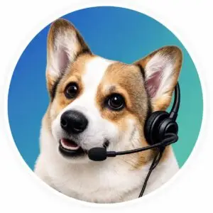 Corgi Talking on Phone