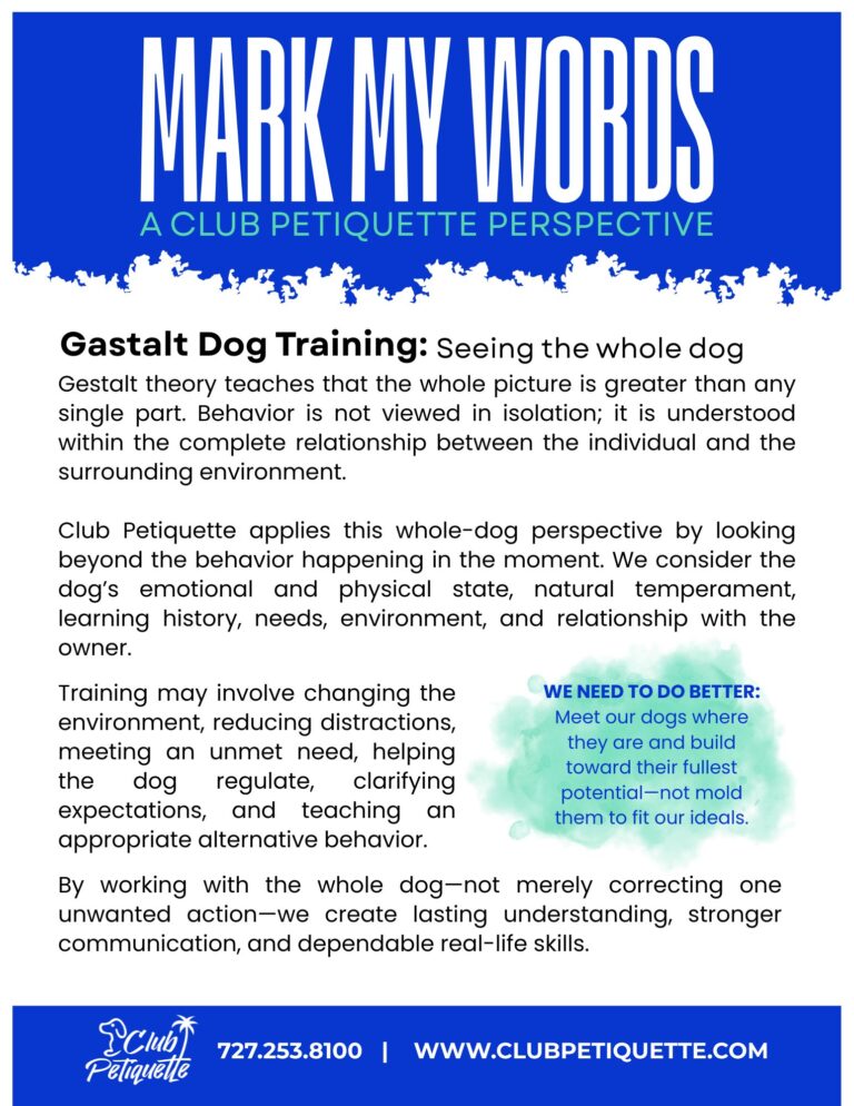 Gastalt Dog Training
